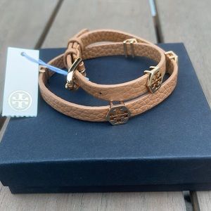 Tory Burch Hex thin double wrap bracelet